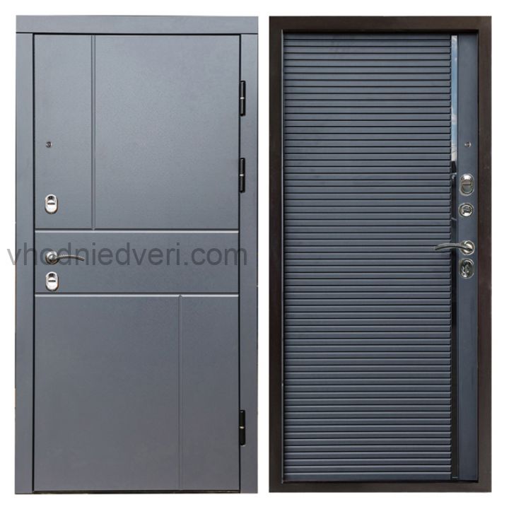 Входная дверь Termo-door Вертикаль Грей - Porte black
