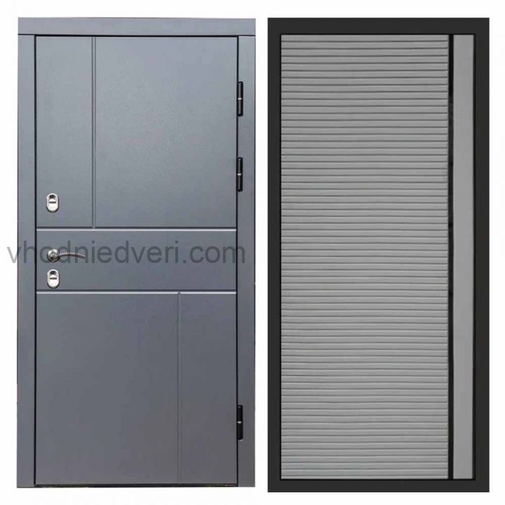 Входная дверь Termo-door Вертикаль Грей - Porte Грей софт