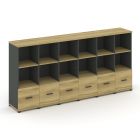 Concept Шкаф 6 узких секций, 3 ниши CN.STU-361   2500х420х1186