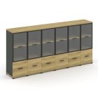 Concept Шкаф 6 узких секций, 3 ниши CN.STU-362   2500х420х1186