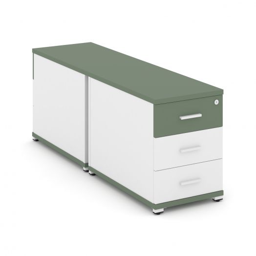 Concept Тумба двухсторонняя опорнаяприставная 3 ящ. CN.DTGO-001   420х1480х583