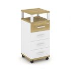 Concept Тумба мобильная 4 ящ. с надставкой CN.TUM-006   420х420х949