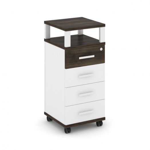 Concept Тумба мобильная 4 ящ. с надставкой CN.TUM-006   420х420х949