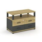 Concept Тумба приставная широкая 4 ящ. с надставкой  CN.TSP-001   836х420х583