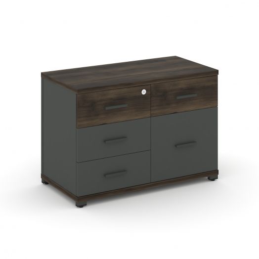 Concept Тумба приставная широкая 4 ящ.+1 распаш. фасад CN.TSP-010   836х420х583