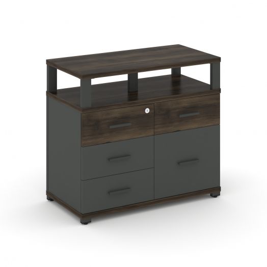 Concept Тумба приставная широкая 4 ящ.+1 распаш. фасад с надставкой  CN.TSP-010   836х420х750