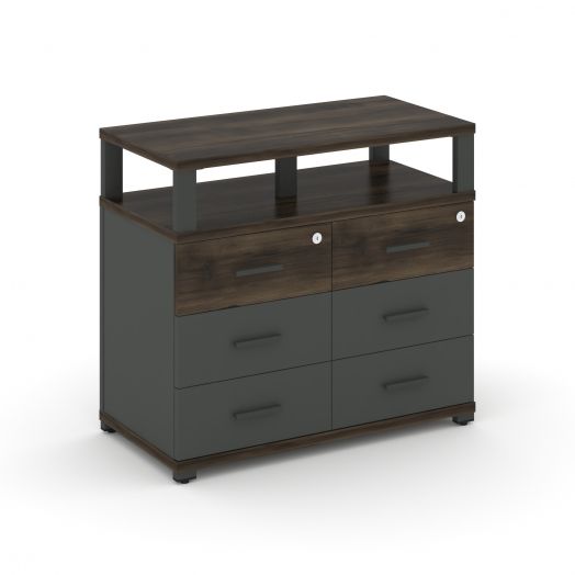 Concept Тумба приставная широкая 6 ящ. с надставкой  CN.TSP-007   836х420х750