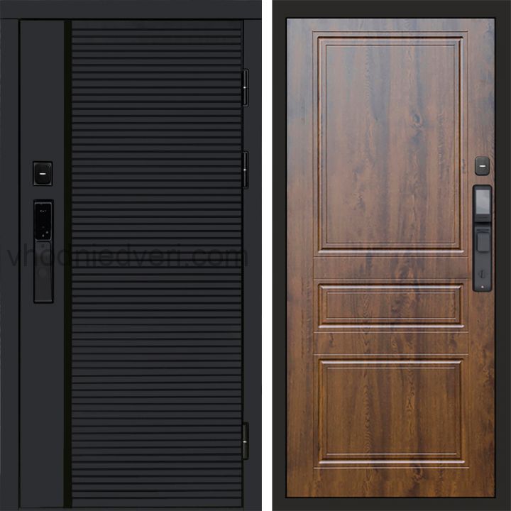 Входная дверь Termo-door BLACK LINE с электрозамком - Классика Дуб