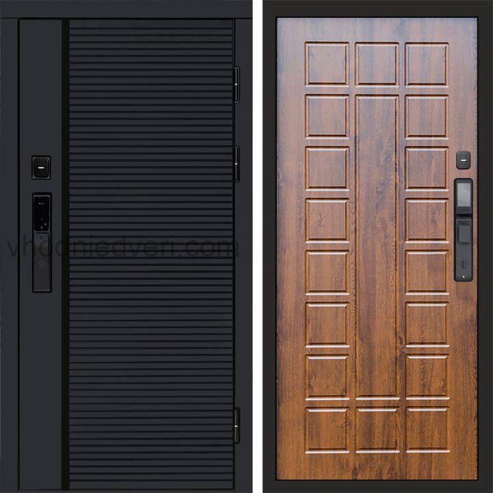 Входная дверь Termo-door BLACK LINE с электрозамком - Престиж Дуб