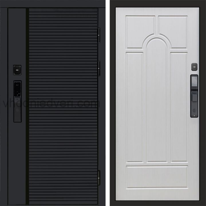 Входная дверь Termo-door BLACK LINE с электрозамком - Арка Лиственница