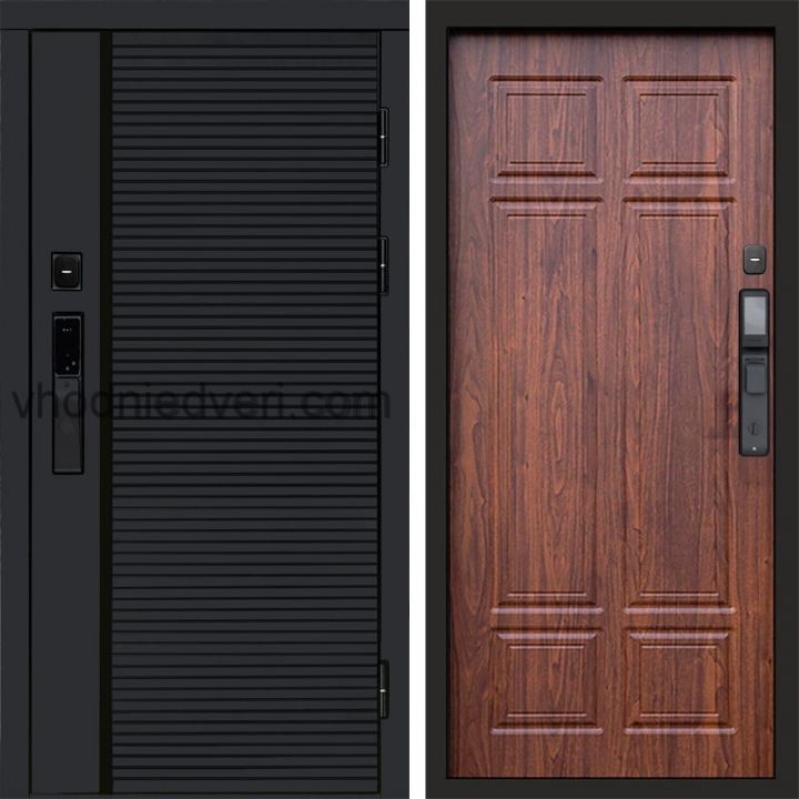 Входная дверь Termo-door BLACK LINE с электрозамком - Орех премиум