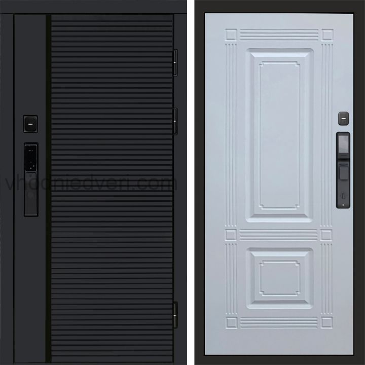 Входная дверь Termo-door BLACK LINE с электрозамком - Мадрид Белый софт