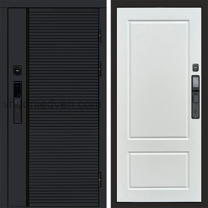 Входная дверь Termo-door BLACK LINE с электрозамком - Марсель Белый софт