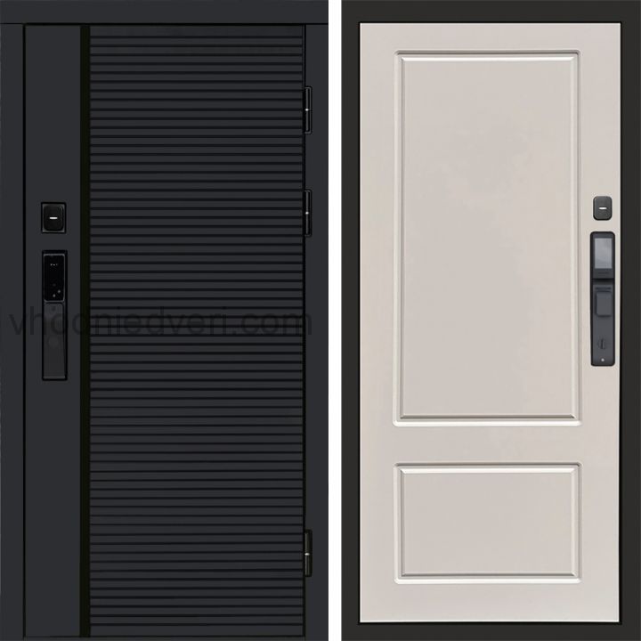 Входная дверь Termo-door BLACK LINE с электрозамком - Марсель Слоновая кость