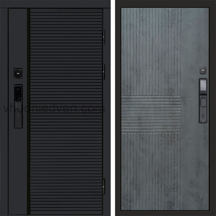 Входная дверь Termo-door BLACK LINE с электрозамком - Мастино Бетон темный