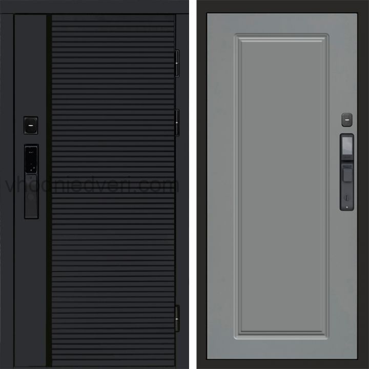 Входная дверь Termo-door BLACK LINE с электрозамком - Гранд Грей софт