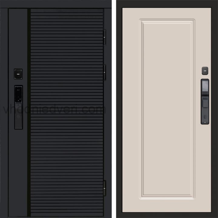 Входная дверь Termo-door BLACK LINE с электрозамком - Гранд Слоновая кость
