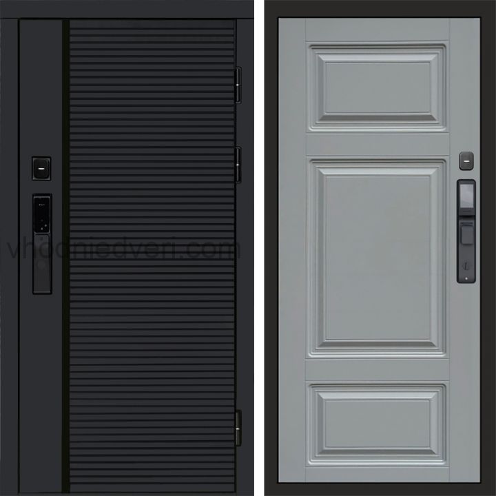 Входная дверь Termo-door BLACK LINE с электрозамком - Лион Грей софт