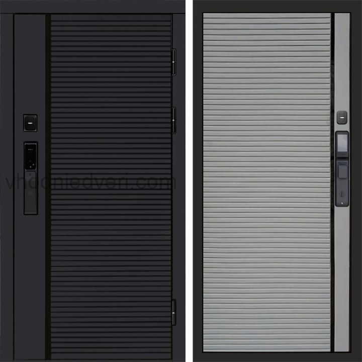 Входная дверь Termo-door BLACK LINE с электрозамком - Porte Грей софт