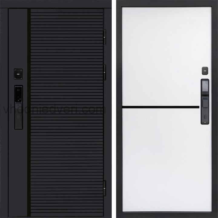Входная дверь Termo-door BLACK LINE с электрозамком - Нео White