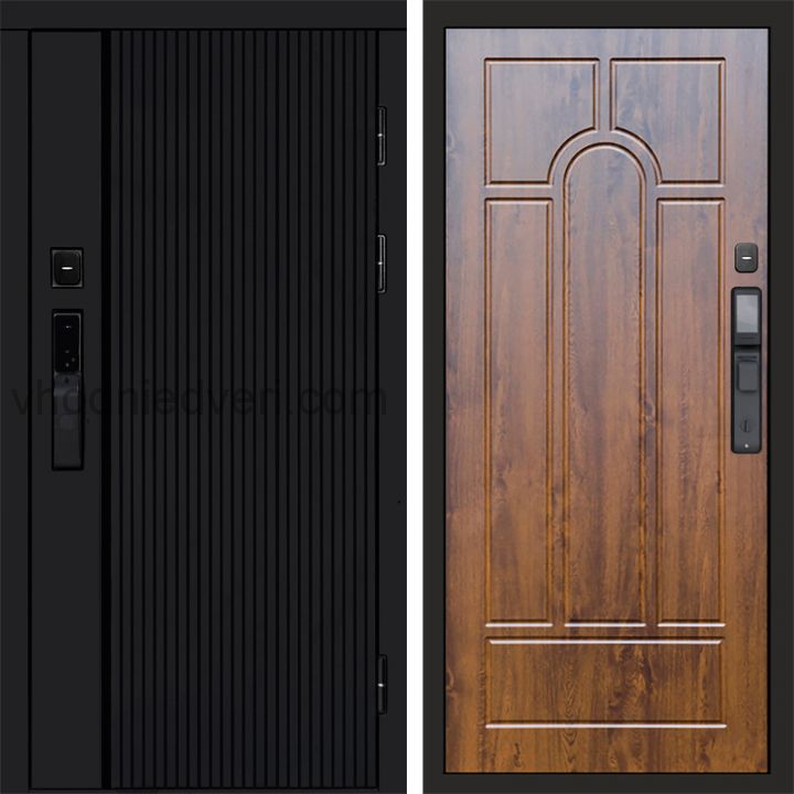 Входная дверь Termo-door УРБАН BLACK с электрозамком - Арка Дуб