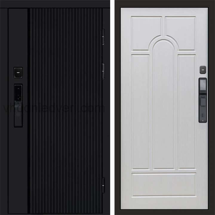 Входная дверь Termo-door УРБАН BLACK с электрозамком - Арка Лиственница