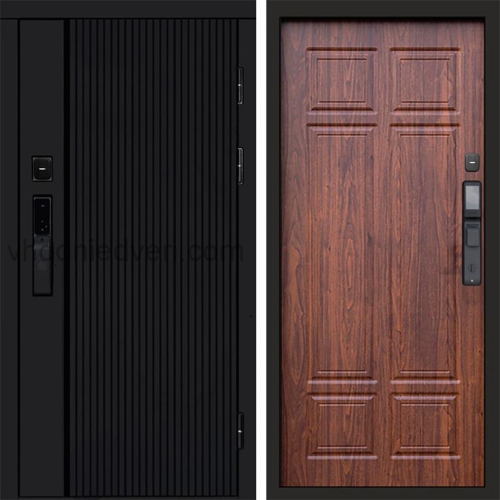 Входная дверь Termo-door УРБАН BLACK с электрозамком - Орех премиум