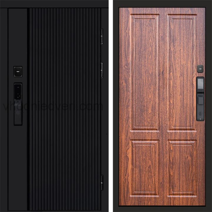 Входная дверь Termo-door УРБАН BLACK с электрозамком - Орех стандарт