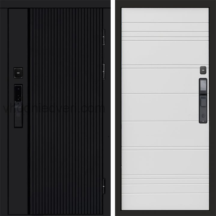 Входная дверь Termo-door УРБАН BLACK с электрозамком - White line