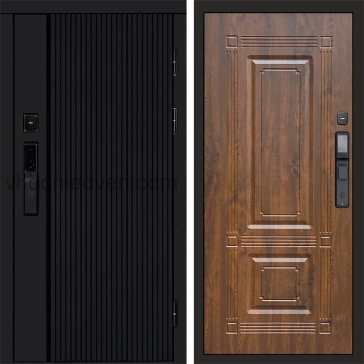 Входная дверь Termo-door УРБАН BLACK с электрозамком - Мадрид Дуб