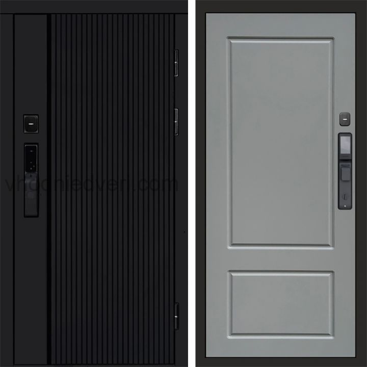 Входная дверь Termo-door УРБАН BLACK с электрозамком - Марсель Грей софт
