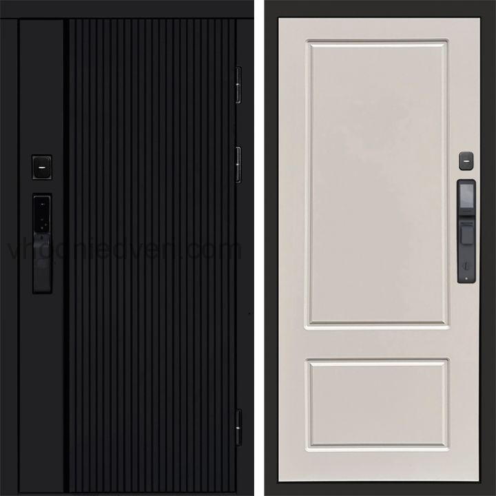 Входная дверь Termo-door УРБАН BLACK с электрозамком - Марсель Слоновая кость
