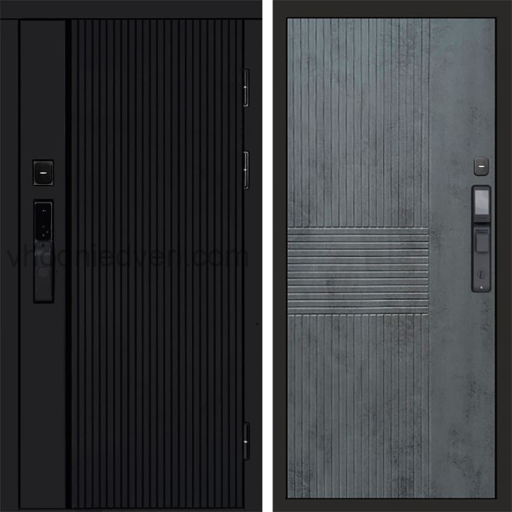 Входная дверь Termo-door УРБАН BLACK с электрозамком - Мастино Бетон темный