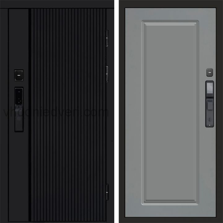 Входная дверь Termo-door УРБАН BLACK с электрозамком - Гранд Грей софт