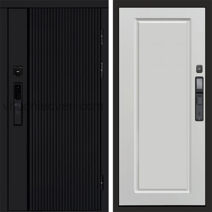 Входная дверь Termo-door УРБАН BLACK с электрозамком - Гранд Белый софт