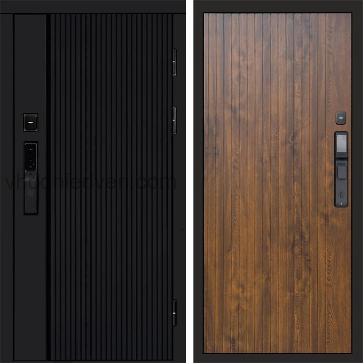 Входная дверь Termo-door УРБАН BLACK с электрозамком - Flat Дуб