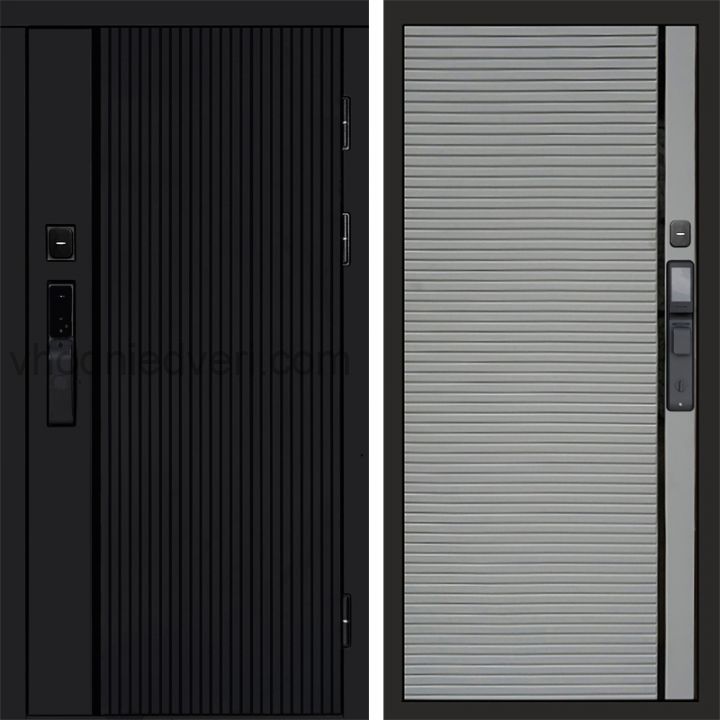Входная дверь Termo-door УРБАН BLACK с электрозамком - Porte Грей софт