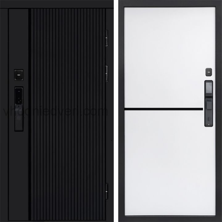 Входная дверь Termo-door УРБАН BLACK с электрозамком - Нео White