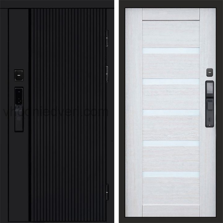 Входная дверь Termo-door УРБАН BLACK с электрозамком - Царга Лиственница