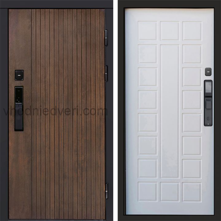Входная дверь Termo-door ТВИСТ УЛЬТРА с электрозамком - Престиж Белое дерево
