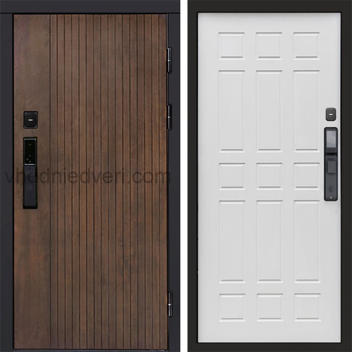 Входная дверь Termo-door ТВИСТ УЛЬТРА с электрозамком - Спарта Белое дерево