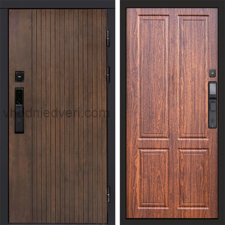 Входная дверь Termo-door ТВИСТ УЛЬТРА с электрозамком - Орех стандарт