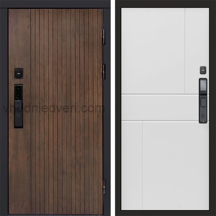 Входная дверь Termo-door ТВИСТ УЛЬТРА с электрозамком - Горизонт Белый