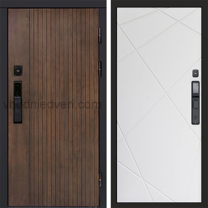 Входная дверь Termo-door ТВИСТ УЛЬТРА с электрозамком - Лучи Белый