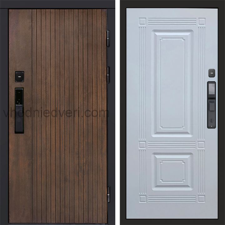 Входная дверь Termo-door ТВИСТ УЛЬТРА с электрозамком - Мадрид Белый софт