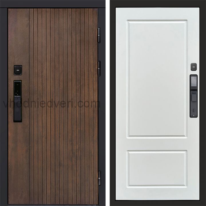 Входная дверь Termo-door ТВИСТ УЛЬТРА с электрозамком - Марсель Белый софт