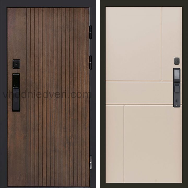 Входная дверь Termo-door ТВИСТ УЛЬТРА с электрозамком - Горизонт Слоновая кость