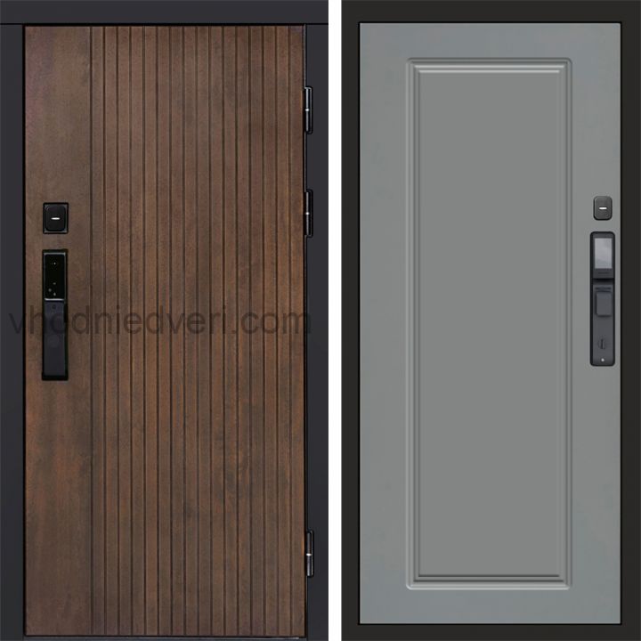 Входная дверь Termo-door ТВИСТ УЛЬТРА с электрозамком - Гранд Грей софт
