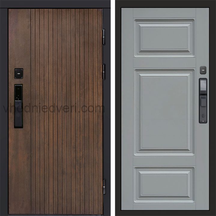 Входная дверь Termo-door ТВИСТ УЛЬТРА с электрозамком - Лион Грей софт