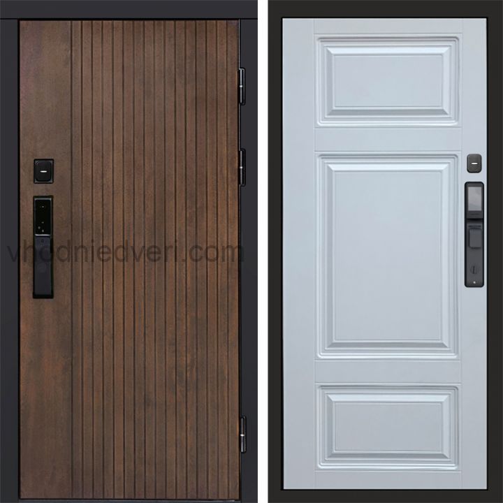 Входная дверь Termo-door ТВИСТ УЛЬТРА с электрозамком - Лион Белый софт